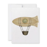 steampunk zeppelin airship personalized invite