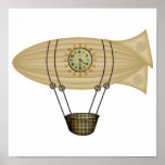 steampunk zeppelin airship print