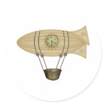 steampunk zeppelin airship sticker