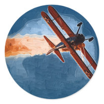 Stearman Biplane Stickers