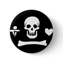 Stede Bonnet authentic pirate flag Buttons