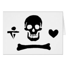 Stede Bonnet authentic pirate flag Greeting Cards