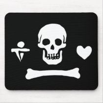 Stede Bonnet authentic pirate flag Mouse Pad