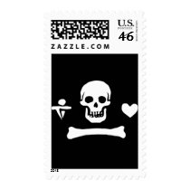Stede Bonnet authentic pirate flag Postage Stamps