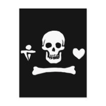 Stede Bonnet authentic pirate flag Post Card