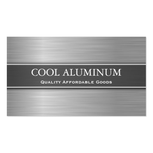 Steel / Aluminum Effect Business Card Business Card (front side)