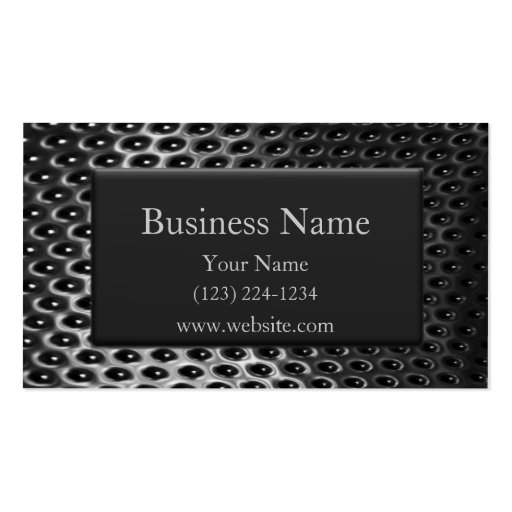 Steel and Chrome Business Card (front side)