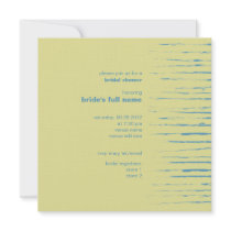 Steel Blue & Primrose Bridal Shower Invitation