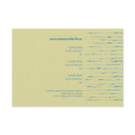 Steel Blue &amp; Primrose Enclosure Card Personalized Invitation