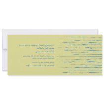 Steel Blue & Primrose Engagement Invitation