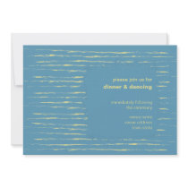 Steel Blue & Primrose Reception Invitation