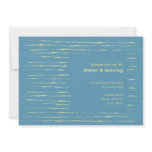 Steel Blue &amp; Primrose Reception Invitation