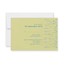 Steel Blue & Primrose RSVP Card Invitation