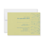 Steel Blue &amp; Primrose RSVP Card Invitation