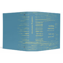 Steel Blue & Primrose Wedding Memories Binder