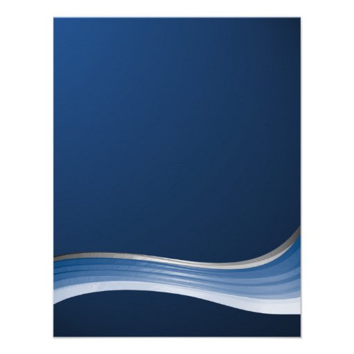 Steel Blue Wave Celebration Reception Card