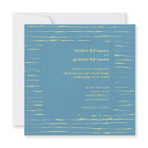 Steel Blue Wedding Invitation