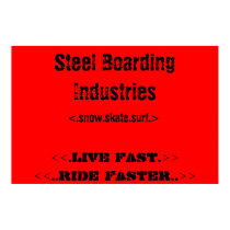 Steel Boarding Poster posters