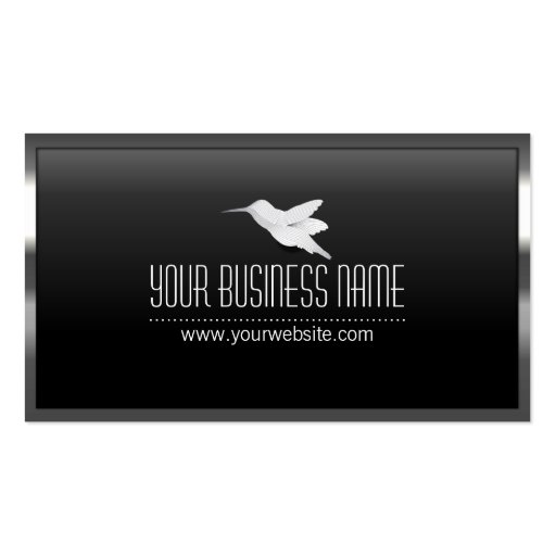 Steel Border Agile Hummingbird Business Card