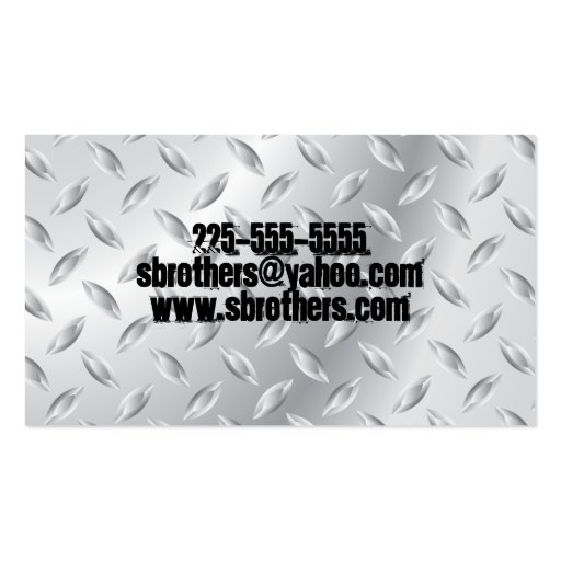 Steel Business Card Template (back side)