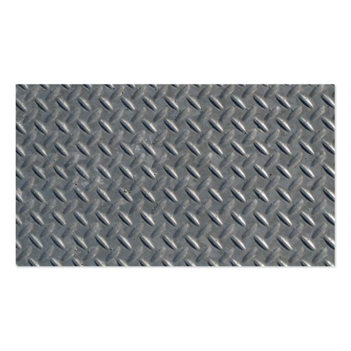 Steel Diamond Plate Background Business Card Templates (back side)