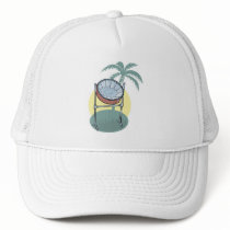 steel drum and palm tree design hats by geekme steel drum and palm tree design hats