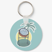 steel drum and palm tree design keychains by geekme steel drum and palm tree design keychains