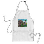 Steel, Fergie, & Rocket aprons