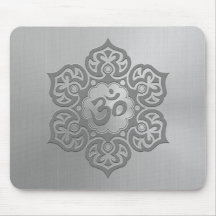 Steel Floral Ohm Design Mouse Pads