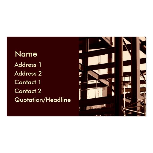 Steel Frame Construction Business Card