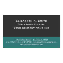 Steel Gray - Teal Green Elegant Contemporary business cards