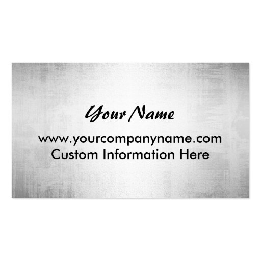 Steel Grunge Metal Plate Business Cards (front side)
