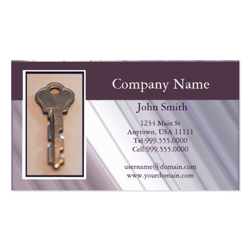 Steel Key Business Card (front side)