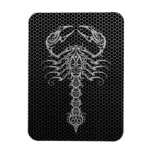 Steel Mesh Scorpion Rectangle Magnet