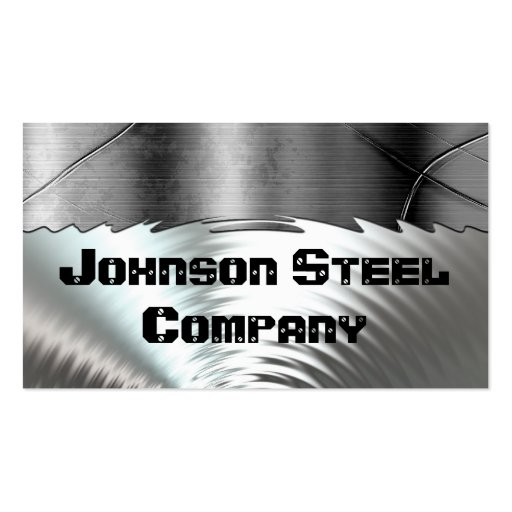 Steel Metal Business Cards (front side)