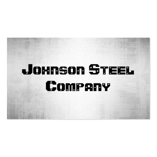 Steel Metal Business Cards (front side)