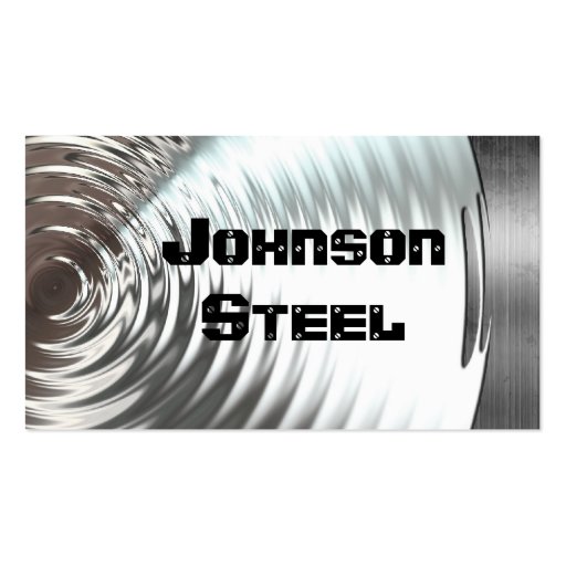 Steel Metal Look Business Cards (front side)