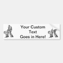 Steel Pan Player outline Bumper Stickers
