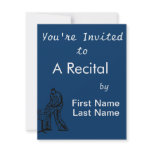 Steel Pan Player outline Custom Invitation