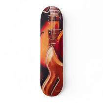 "Steel Strings" Giutars Watercolor Art Skateboard by PaulJacksonart "Steel Strings" Giutars Watercolor Art Skateboard