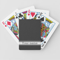 carbon, steel, metal, fashion, men&#39;s, business, monogram, customize, cool, pattern, metallic, texture, custom name, classy, professional, custom, guys, personalized, name, trendy, luxury, playing cards, [[missing key: type_bicycle_playingcard]] com design gráfico personalizado