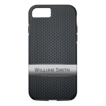steel, metal, fashion, men&#39;s, business, monogram, cool, metallic, customize, iphone 6 case, texture, custom name, classy, pattern, professional, custom, guys, personalized, name, trendy, luxury, iphone, case, [[missing key: type_casemate_cas]] with custom graphic design