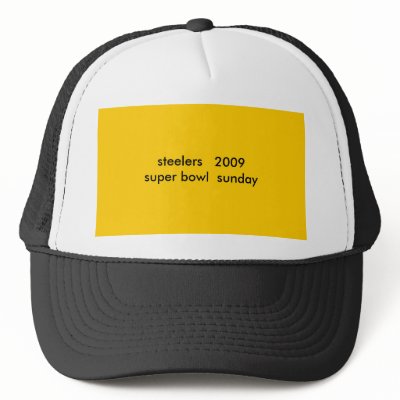 steelers   2009 super bowl  sunday mesh hats by lindasamazingproduct