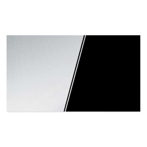 Steep Slope - White and Black (Platinum) Business Card Templates (back side)