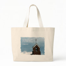 Steeple Cross Psalms Bible Verse Beach Tote Bag by angela65 Steeple Cross Psalms Bible Verse Beach Tote Bag