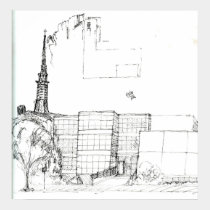Steeple Drawing posters