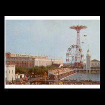Steeplechase Amusement Park, Coney Island NY postcards