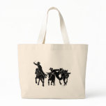Steer Wrestling 1 Canvas Bags