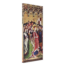 Stefan Lochner - St Ursula and Companions Canvas Print