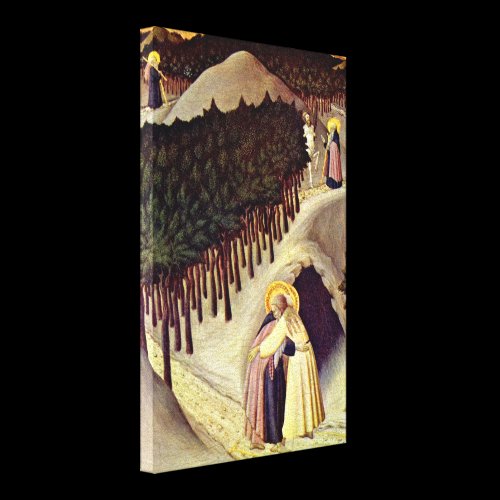 Stefano di Giovanni - The meeting of Saints Stretched Canvas Print